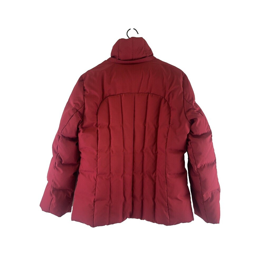 Calvin Klein Down Puffer Coat Zip Red Fleece Lined Pocket Insulated Women Medium - Picture 13 of 16